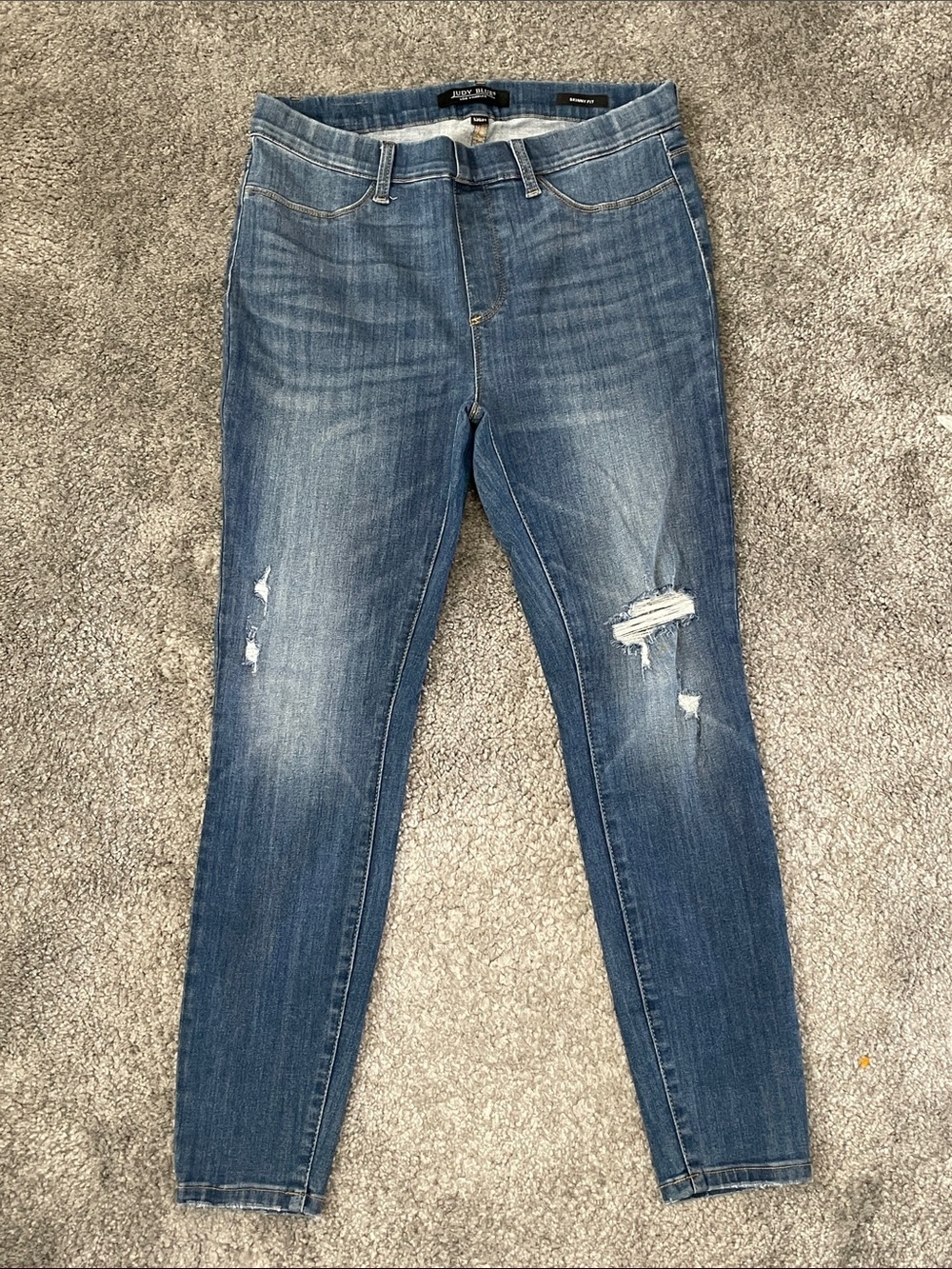 EC Judy Blue Pull On Skinny Fit Jeans - Medium Wash - Size 13/31
